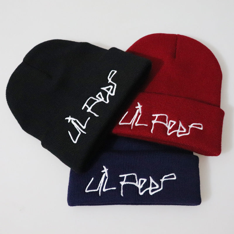 Lil Peep Embroidered Knit Beanie Hat